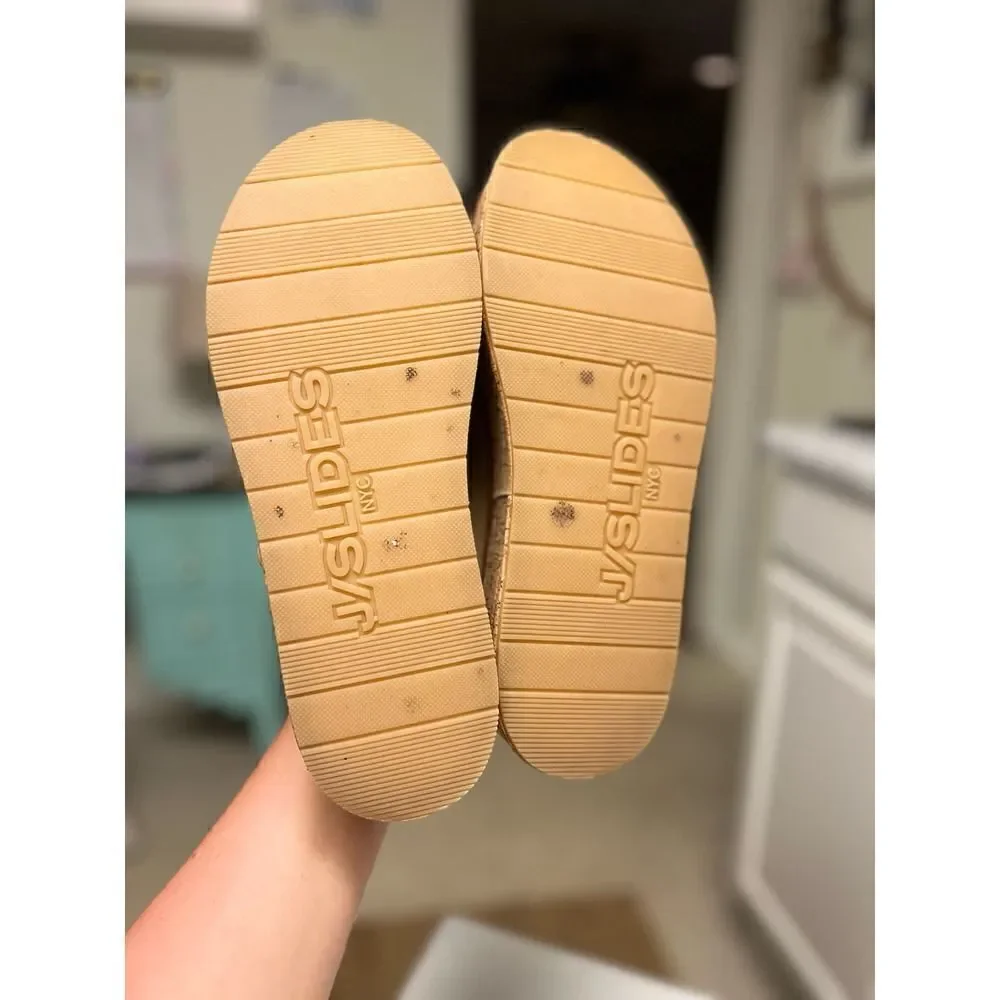 J/Slides NYC BELINDA Sand Leather Sandals MSRP: $169.00